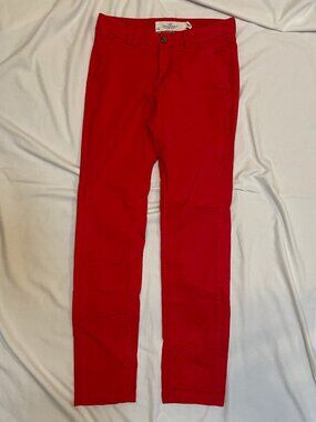 H&M Pants Womens 6 Cotton Red Preowned